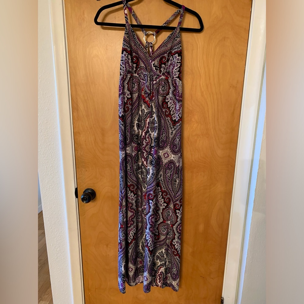 Petite Small INC paisley printed halter dress in excellent condition